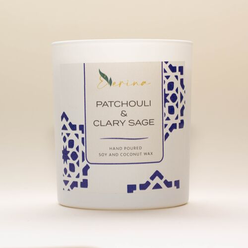 Patchouli & Clary Sage Essential Oil Candle 200g