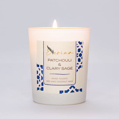 Patchouli & Clary Sage Essential Oil Candle 70g