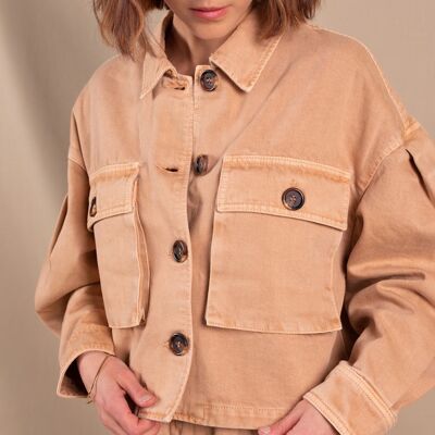Women's denim jacket in organic cotton - Jeanne
