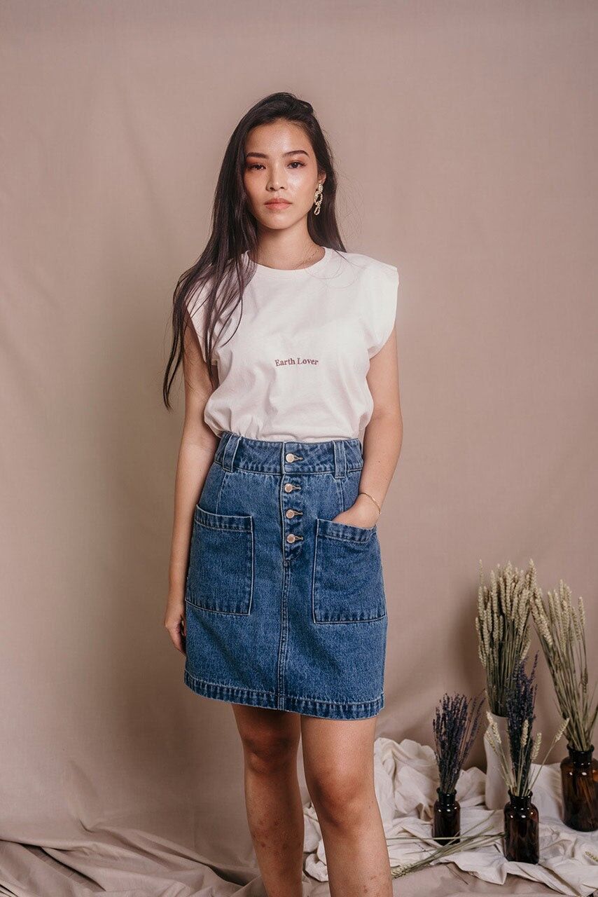 Damen-Sand-T-Shirt aus Bio-Baumwolle - Olympe Earth Lover