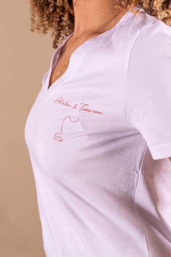 Tee-shirt Femme Blanc en coton bio - Cathy Advitam 2