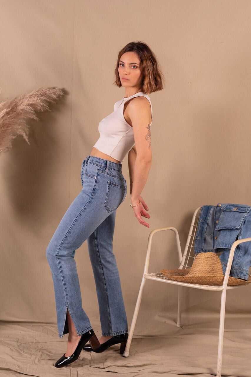 Jean femme bleu top clair