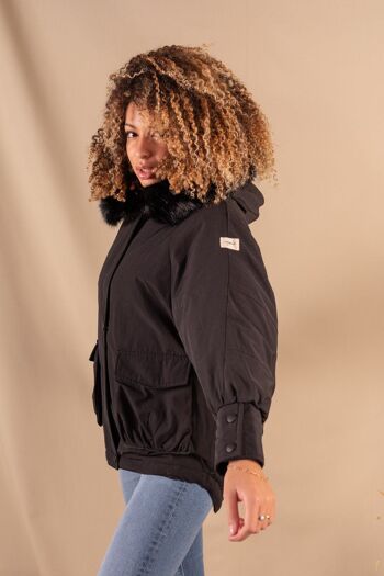 Parka Femme Black en polyester recyclé - Charlotte 2