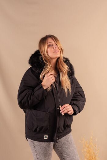 Parka Femme Black en polyester recyclé - Charlotte 6