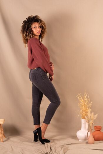 Jean Femme Skinny gris en coton bio - Valentine 6