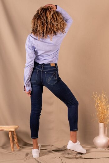 Jean Femme Skinny bleu foncé en coton bio - Valentine 8