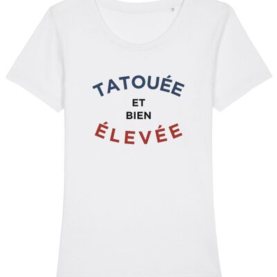 T-SHIRT BIANCA TATUATA E BEN ELEGATA