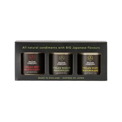 Vegane Mayonnaise 3 Jar Gift Pack – Wasabi, Yuzu & Miso Mayonnaise