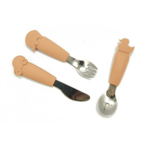 3 pcs. cutlery honey yellow