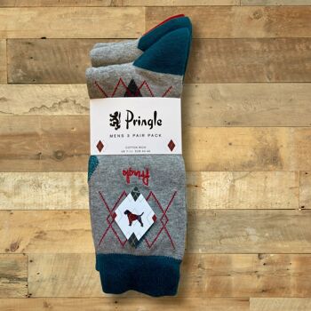 Lot de 3 paires de chaussettes homme Pringle of Scotland 3