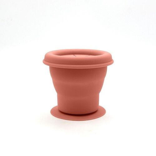 Foldable snack cup, terra cotta