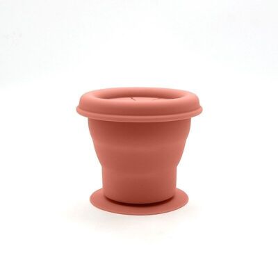 Foldable snack cup, terra cotta