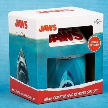 Ensemble tasse, sous-verre et porte-clés JAWS 8