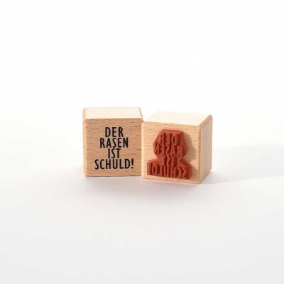 Motivstempel Titel: Der Rasen ist schuld!