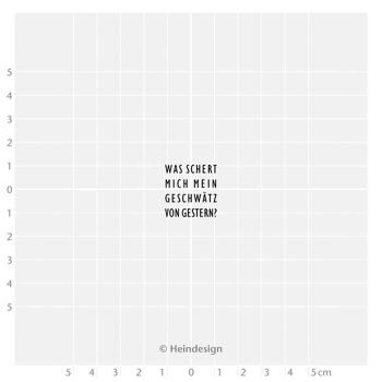 Timbre à motif Titre : Qu'est-ce que je me soucie de mes commérages d'hier 2