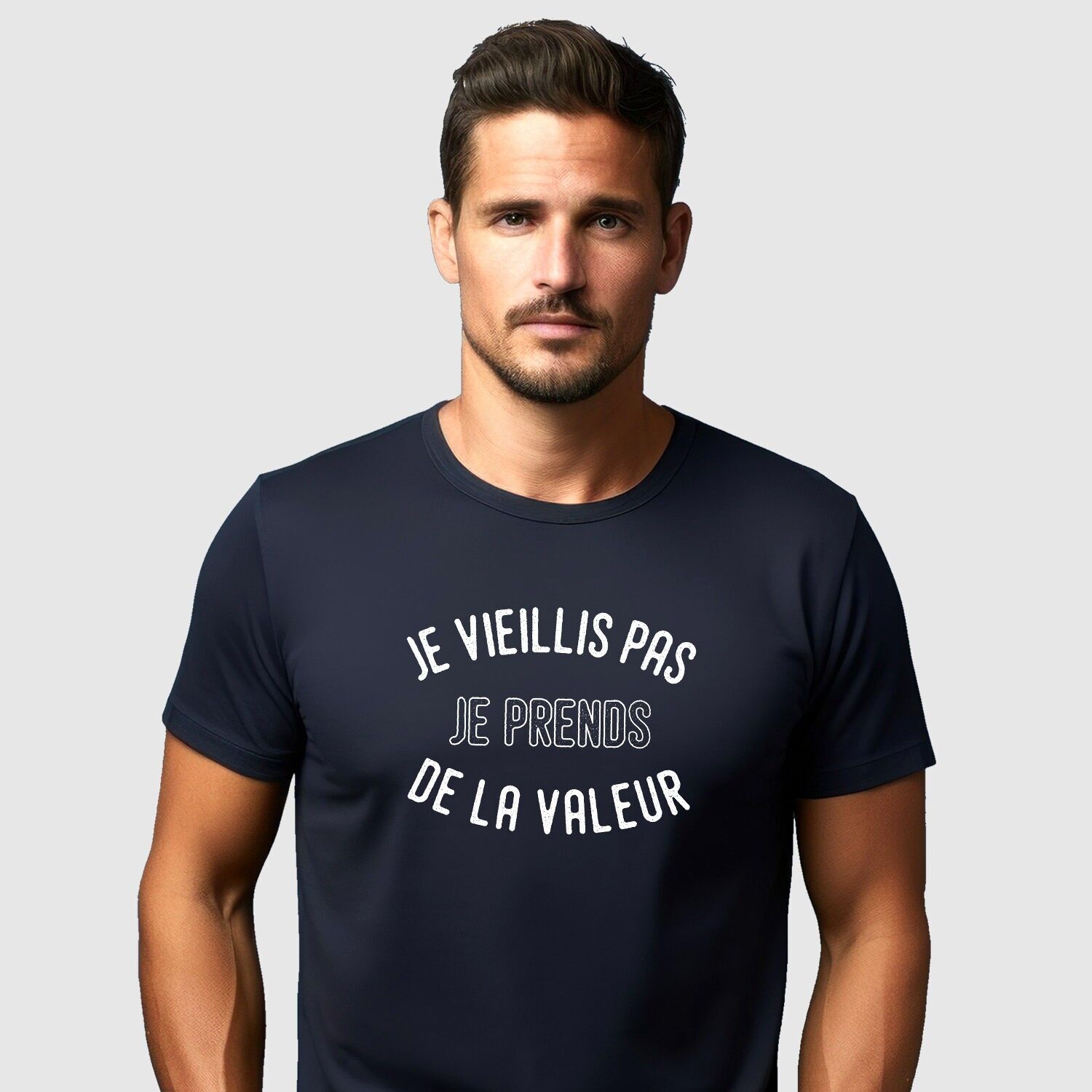 TSHIRT BLU MARINO NON STO INVECCHIANDO STO GUADAGNANDO VALORE ENKR