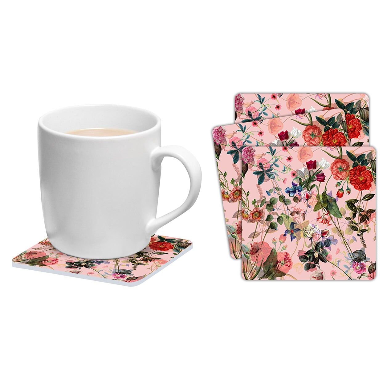 Set de 6 posavasos cuadrados Primavera-37920