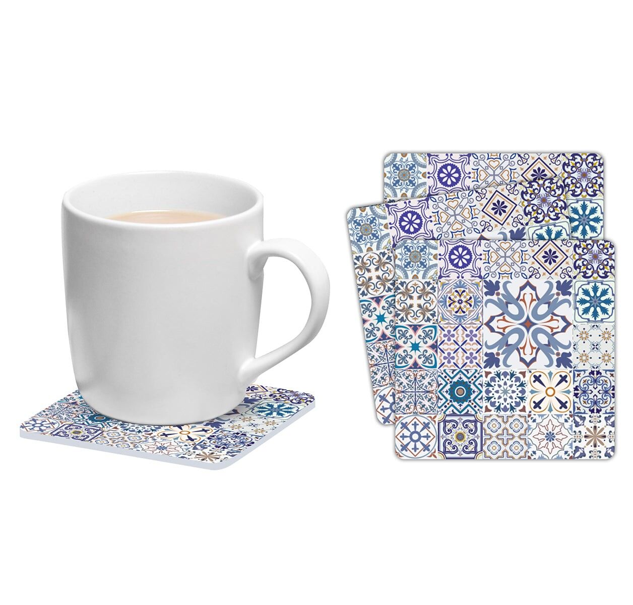 Set de 6 posavasos cuadrados Mosaico Sintra-37932