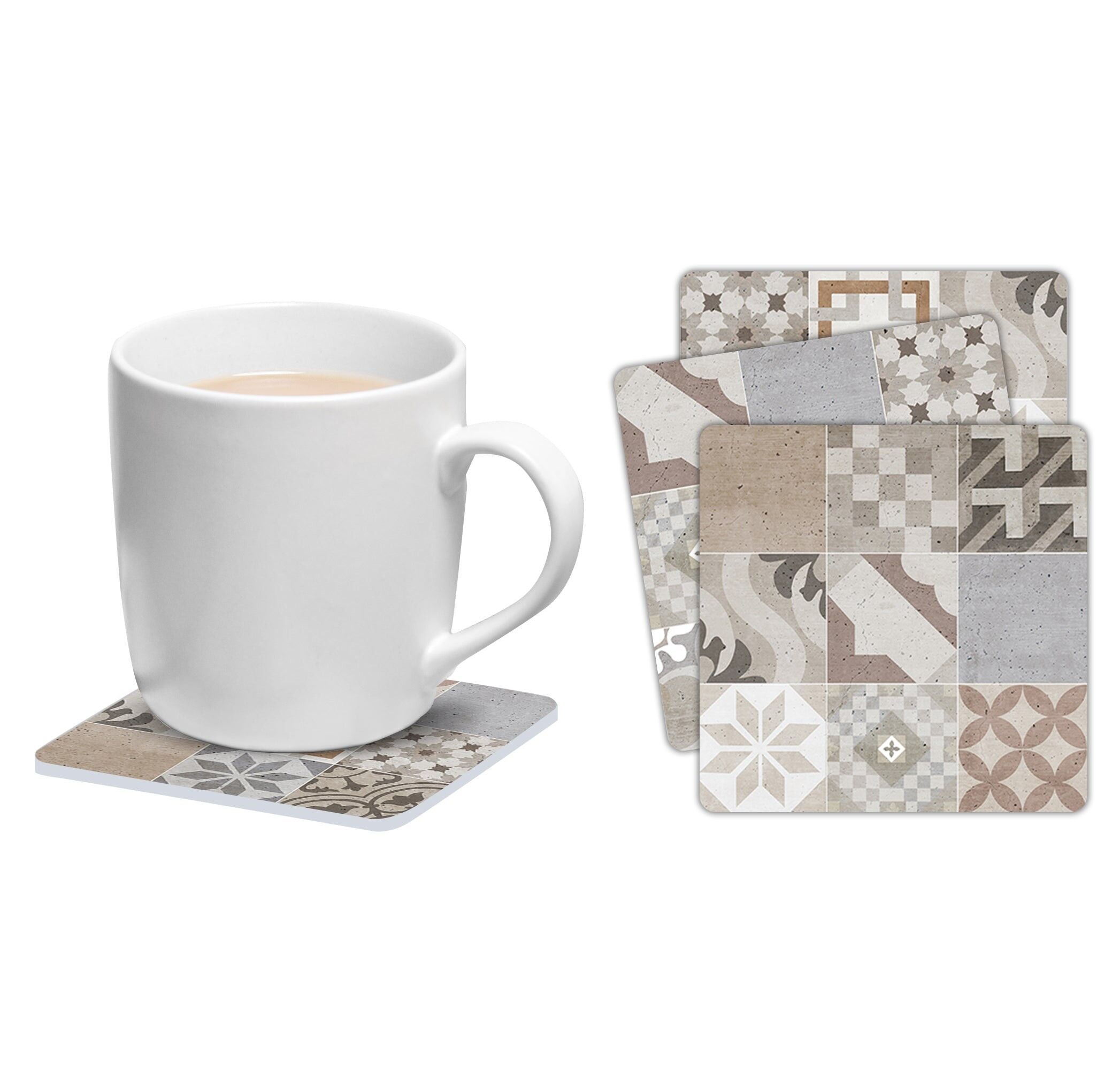 Set de 6 posavasos cuadrados Mosaico Provenza 2-37897