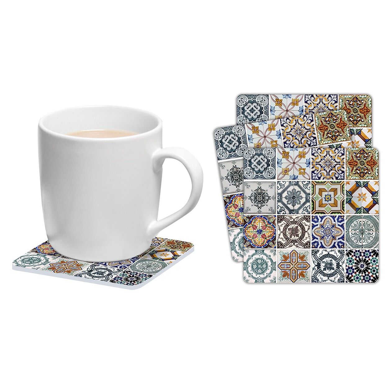 Set de 6 posavasos cuadrados Mosaico Lisboa-37931