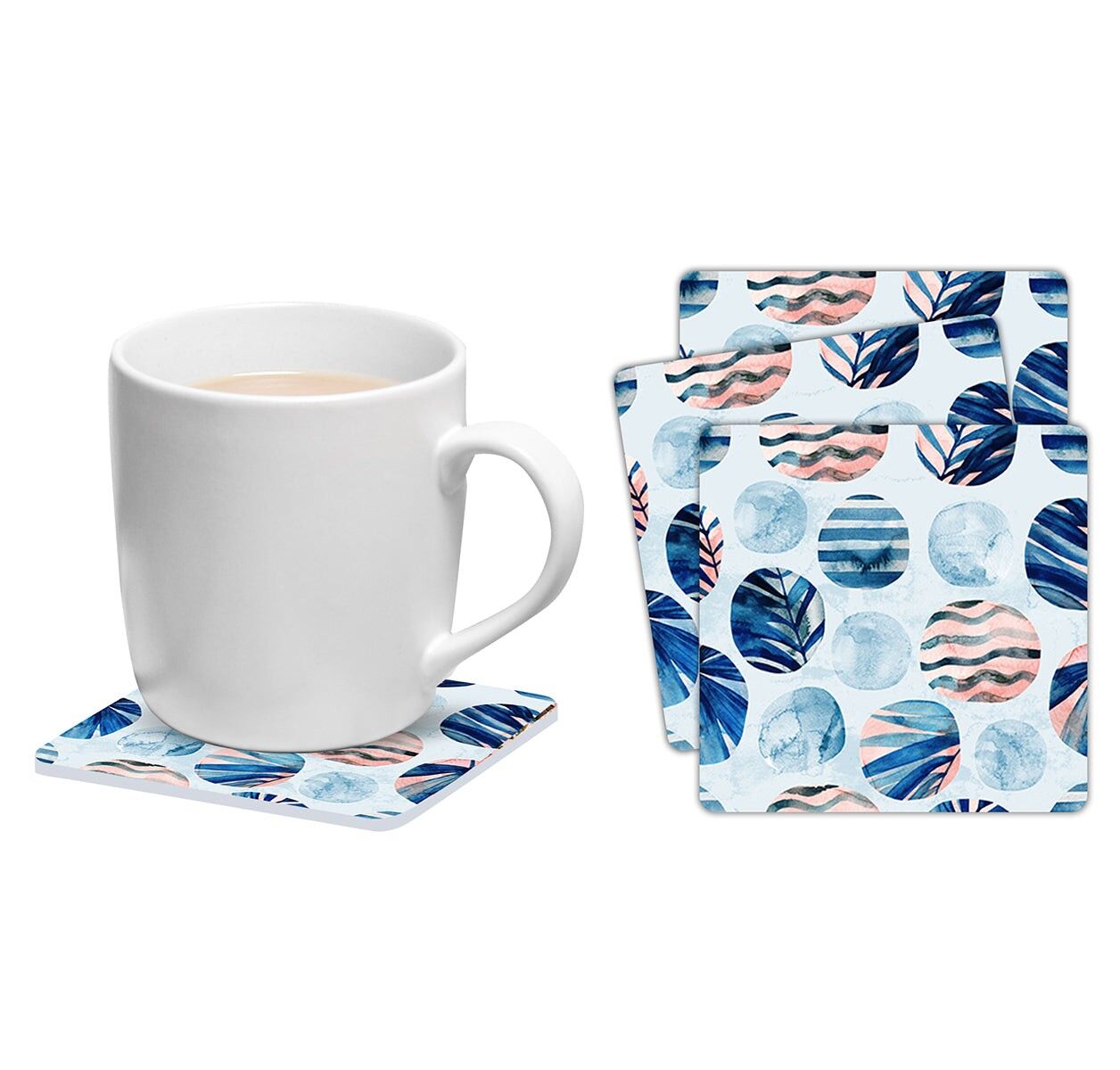 Set de 6 posavasos cuadrados mar Pacífico-37921