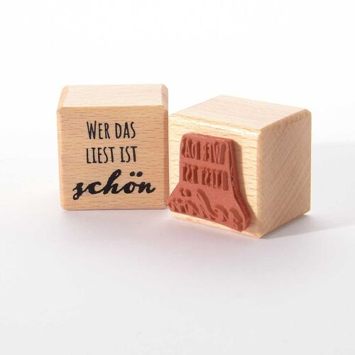 Motivstempel Titel: Wer das liest ist schön