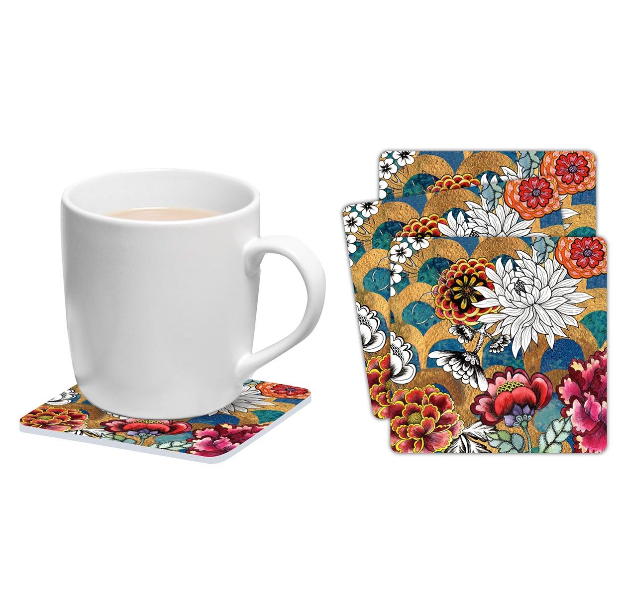Set de 6 posavasos cuadrados Deluxe-37928