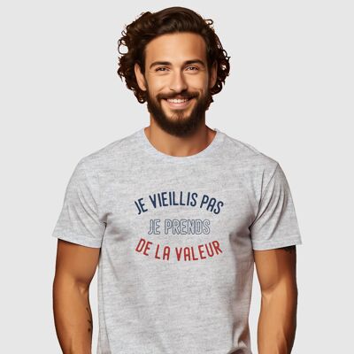 T-SHIRT GRIGIO MARNA NON STO INVECCHIANDO STO AUMENTANDO IL VALORE ENKR