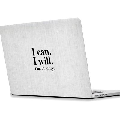 Sticker para ordenador portátil "I can. I will."-60293