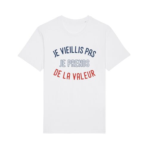 Tshirt blanc je vieillis pas je prends de la valeur enkr