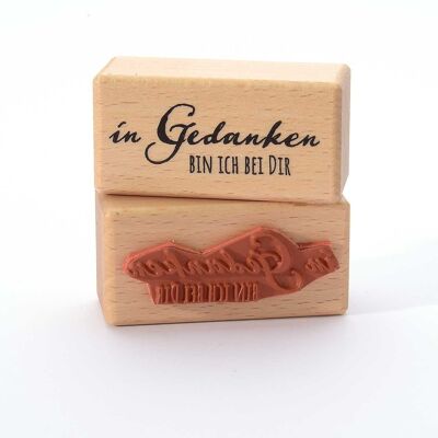 Motivstempel Titel: in Gedanken bin ich bei Dir