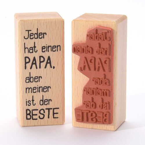 Motivstempel Titel: Jeder hat einen Papa, aber meiner ist der Beste<br><br>