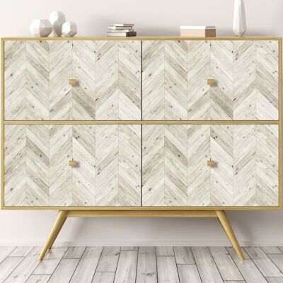 Rollo sticker Chevron madera-37323