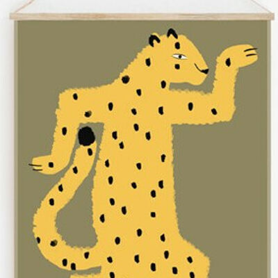 Tenture Gaspard le guépard - 90 x 130 cm