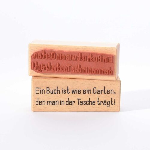 Motivstempel Titel: Ein Buch ist wie ein Garten ...