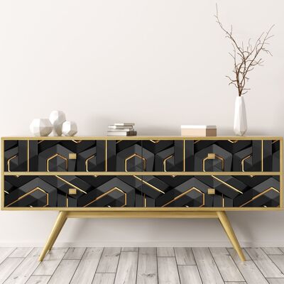 Rollo sticker 3d black and gold-36873