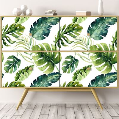 Rollo sticker Green leaves 3-37304