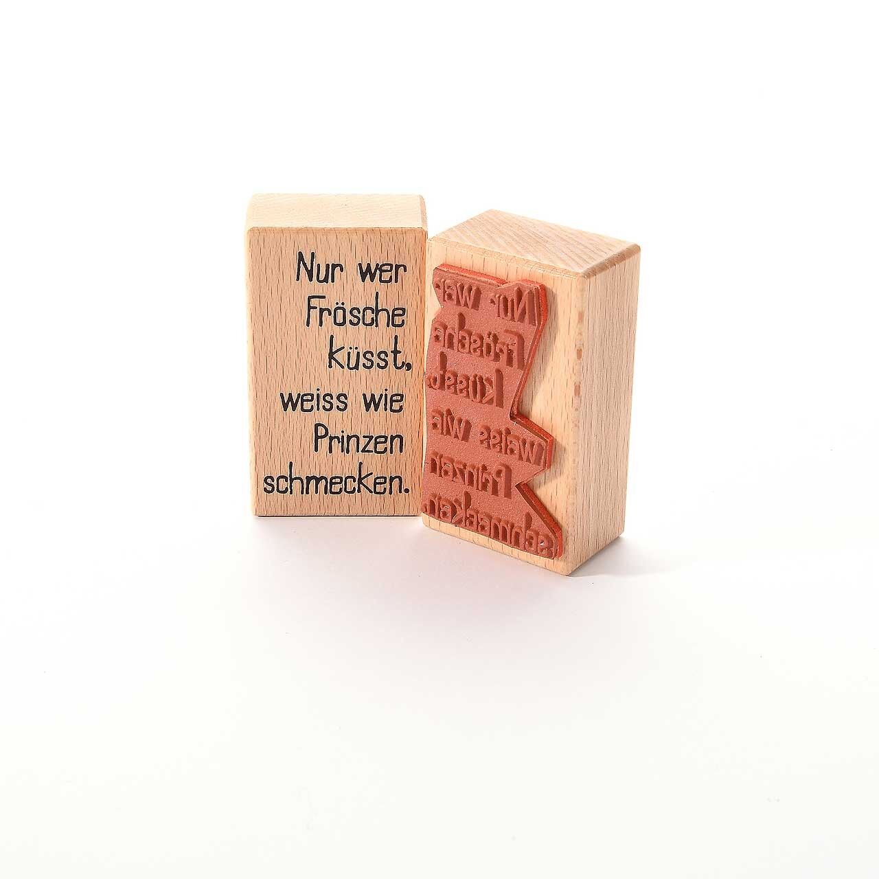 Timbro con motivo Titolo: Solo chi bacia le rane sa che sapore hanno i principi.