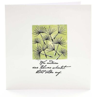 Motif stamp Title: If you give someone else a flower, you will blossom yourself.