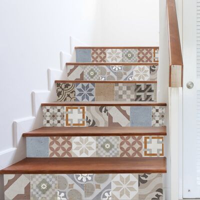 Set de 5 tiras adhesivas Mosaico Provenza 2-37855