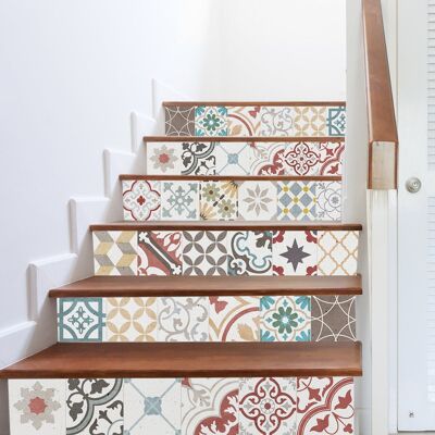 Set de 5 tiras adhesivas Mosaico Provenza 4-37857