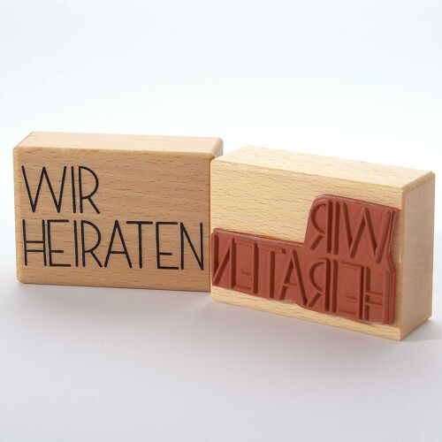 Motivstempel Titel: Wir Heiraten (nach Mondrian)