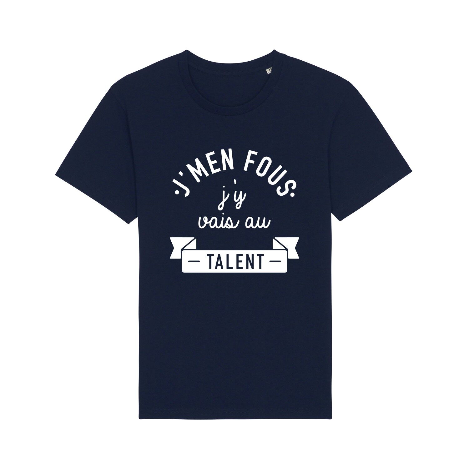 TSHIRT BLU MARINO J'MENFOU I GO TO TALENT