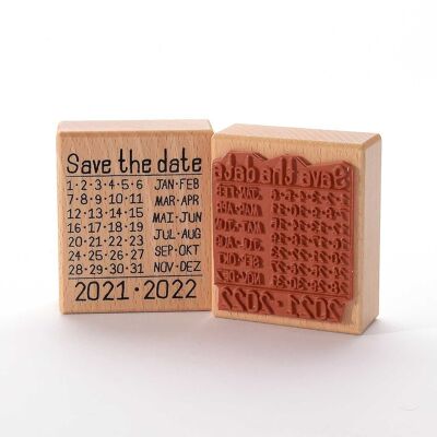 Motivstempel Titel: Save the date 2021-2022