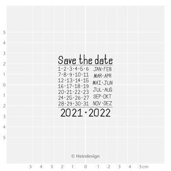 Titre du tampon motif : Save the date 2021-2022 2