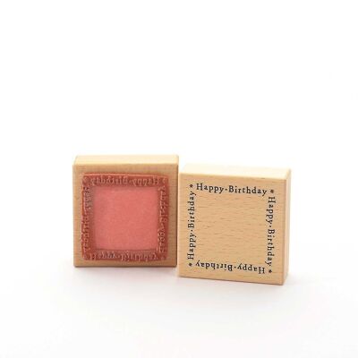 Motivstempel Titel: Happy Birthday (Rahmen)