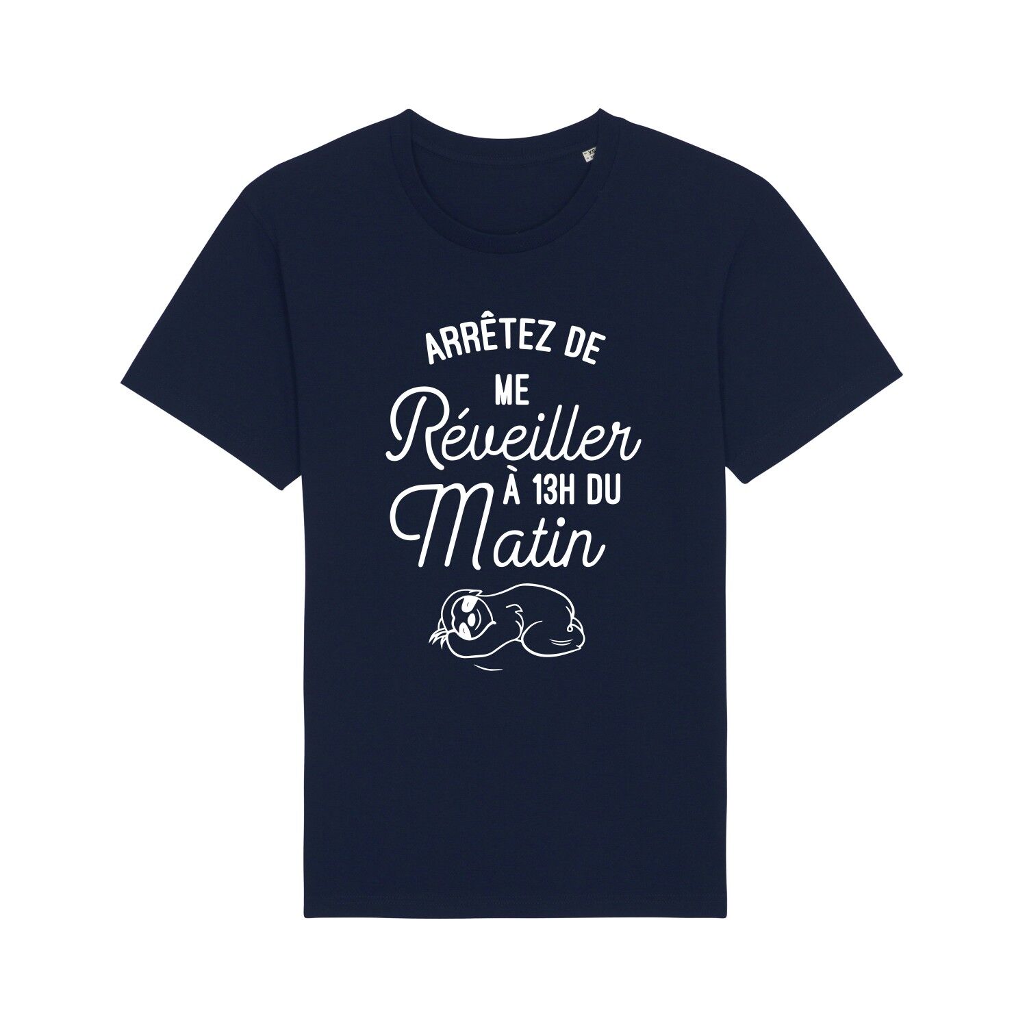 TSHIRT NAVY STOP SVEGLIA ALLE 13:00 DEL MATTINO