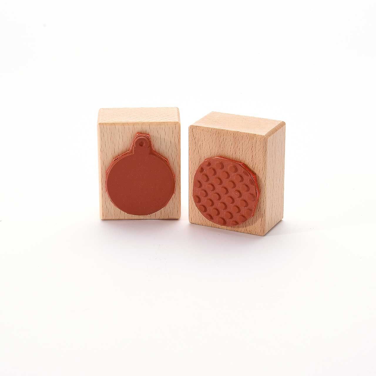 Titolo del francobollo con motivo: area e punti della pallina di Natale