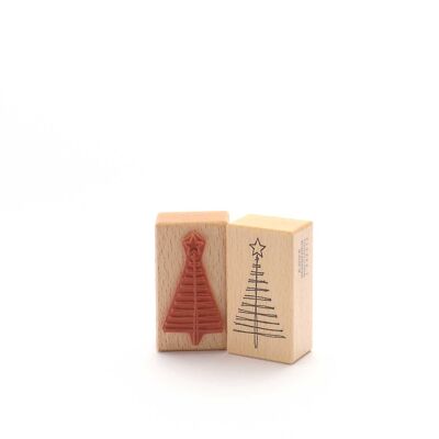 Titolo del francobollo con motivo: Albero di Natale con pochi tratti