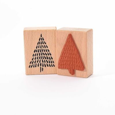 Titolo francobollo motivo: albero di Natale con linee